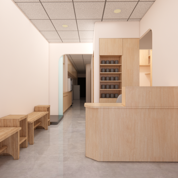 候診區｜木質溫暖，讓等候更舒適